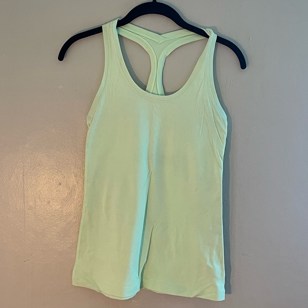 Lululemon Cool Racerback Tank Neon Yellow Size 6